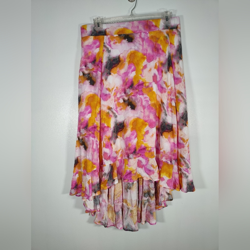 Torrid Pink and Orange Tie Dye Skirt Size 3X